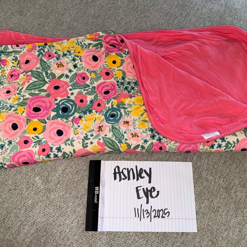 Little Sleepies Pink Floral Cloud Blanket